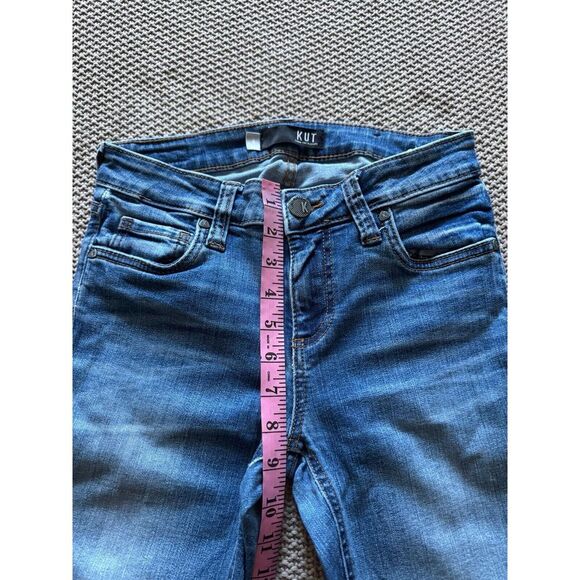 Kut from the Kloth Distressed Blue Skinny Jeans - Picture 9 of 11